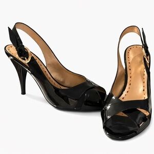 BCBGirls Slingback Peep Toe Heels